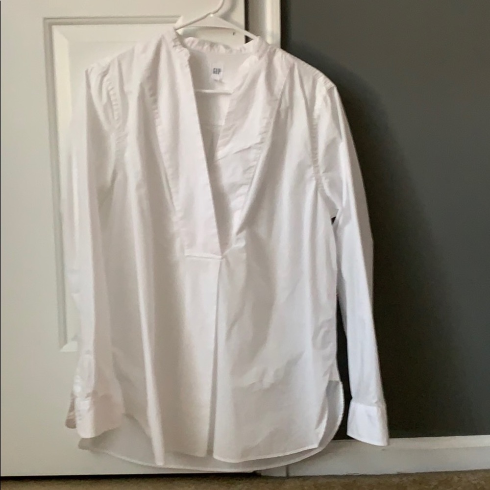 Gap split neck tunic white large